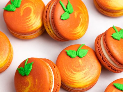 Peach Macarons