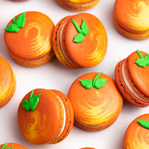 Peach Macarons