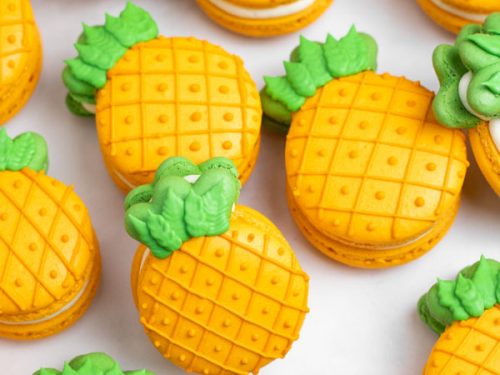 Pineapple Paradise Round Cookie Stencils for Macarons